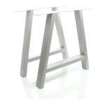 Xpotool - wiltec lot de 2x pied de table avec profile en a - 700 x 80 x 720 mm - couleur grise - en acier ...