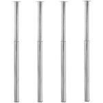 Pieds de table tlescopiques 4 pcs chrome 710 mm - 1100 mm