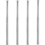 Pieds de table t�lescopiques 4 pcs chrome 710 mm - 1100 mm