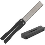 Pierre � aiguiser de poche pliable ext�rieure, double face pour couteaux, grain 600 / 400