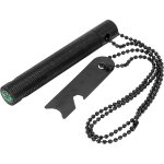 Pierre � feu en magn�sium - r�gle / ouvre - bouteille / 9 000 allumages - survie / camping - 6 cm noir ...