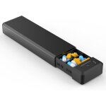 Pilulier avec coque en aluminium d'une capacit� d'une semaine, boite rangement medicament portable � ...