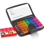Pilulier hebdomadaire - bo�te � m�dicaments extra large avec compartiments, 4 fois par jour, 7 jours ...