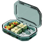 Pilulier journalier, �tui � pilules portable � 6 compartiments, mini - pilule de poche, bo�te � m�dicaments ...