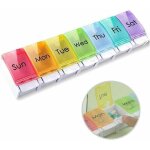 Pilulier semainier, bo�te � pilules semainier de voyage plastique portable, bo�te � pilules color�e � ...