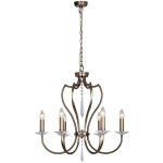 Elstead - pimlico - lustre  6 ampoules au fini bronze fonc, e14