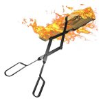 Pince � bois chemin�e 66cm avec poign�es � toute �preuve pinces � feu pour int�rieur po�le � bois fer ...
