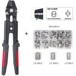 Pince � corde avec fonction coupante pour manchons en aluminium de 0, 1 mm � 2, 2 mm, avec 150 pi�ces ...