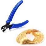 Pince coupante de fil � m�moire de forme de 12, 7 cm - 100 boucles - dor� - pour la fabrication de bracelets, ...