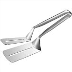 Pinces de cuisine, spatule r�versible, pinces alimentaires multifonctions en acier inoxydable pour chignon ...