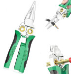 Pince � d�nuder multifonction 8 en 1 avec testeur de tension, pince de coupe et d�nudage, testeur ac ...