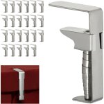 Pince a nappe, lot de 24, r�glable, pour des tables �paisses, inox, jusqu?� une �paisseur de 5, 4 cm, ...