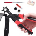 Pince perforatrice cuir emporte piece robuste pour ceintures, sacs � mains, bracelets de montres - 6 ...