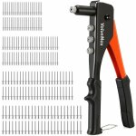 Pince � rivets 4 en 1 avec 200 rivets, 4 t�tes rempla�ables 2, 4mm - 3, 2mm - 4, 0mm - 4, 8mm, riveteuse ...