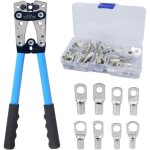 Pinces � sertir avec 60 cosses kit pinces � sertir pour cosses de c�ble awg 10 - 0, 6 / 10 / 16 / 25 ...