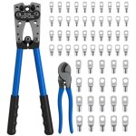 Pince � sertir pour c�bles de batterie de 6 / 10 / 16 / 25 mm� avec cosses annulaires et cosses en cuivre, ...