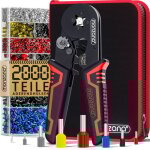 Pince � sertir carr�e avec 2000 cosses �lectriques 0, 5 - 10 mm� outil bricolage sertissage embouts c�bles ...