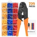 Pince � sertir cosse, pince � sertir � cliquet 0, 5 - 6 mm�, pince � cosse de c�ble, avec 700 connecteurs ...