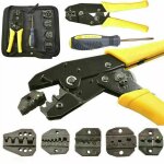 Pince sertir cosse �lectrique, 5 en 1 pince � sertir cosses �lectriques embout de cable kit outillage ...