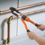 Pince � sertir hydraulique professionnelle avec 7 m�choires de sertissage con�ues pour sertir des tubes ...