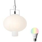 Pion - led suspension - 1 lumi�re - � 35 cm - blanc - moderne - �clairage ext�rieur - qazqa
