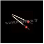 Pique brochette en bambou 7 cm rouge et noir par 100 - naturel