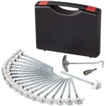 Piquet de tente 20 cm en m�tal vissable avec crochet plastique + adaptateur - lot de 20 pcs. au cas o� ...