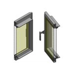 Porte de foyer htt 603 noire - double vitrage
