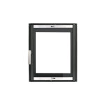 Porte de foyer htt 626 noire et inox