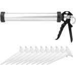 Soldes pistolet cartouche 600ml, pistolet extrudeur en m�tal avec 10 becs, pistolet manuel ferm� professionnel ...