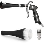 Pistolet de nettoyage voiture, 6 - 9. 2 bar, pistolet de soufflage � air comprim� avec 2 ensembles buse, ...