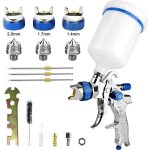 Pistolet � peinture 3 buses 1, 4mm 1, 7mm 2, 0mm coupelle 600cc par gravit� hvlp meubles de voiture petit ...