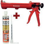 Pistolet scellement chimique + 12 r�sines hybrides 410 ml hanger