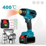 Pistolet thermique �lectrique 2000w, for batterie 18v, � air chaud portatif sans fil avec 3 buses, s�che ...