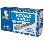 Semin ? piton femelle 55mm en acier zingu� ? charge de rupture 150kg ? boite de 100 unit�s pour faux ...