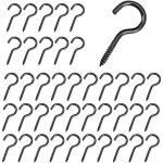 Piton � visser noir 40 pi�ces crochets � visser en acier inoxydable crochet plafond en inox crochet pour ...