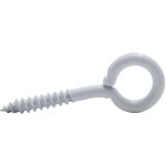 Piton � visser plastifi� blanc filet bois viswood 4x30mm (lot de 6 pitons)