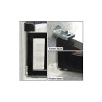 Pivot de portail acier avec seuil � sceller - carr� 45 x 45 mm - kit fixation haute et basse