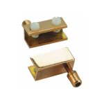 Pivot pour porte verre - d�cor : chrom� - epaisseur : 2 mm - hauteur : 15 mm - largeur : 15 mm - longueur ...