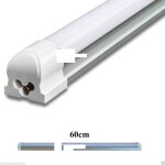 Plaffoniera tubo neon led smd t8 60cm support neon in allumini luce bianca