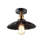 Plafond lumi�re moderne vintage industriel m�tal noir bronze loft bar light shade pendentif r�tro plafonnier ...