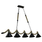 Plafond lustre corde de chanvre lampe rustique vintage 5 accessoires e27 b24 - 5