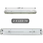 Plafonnier tanche 2 tubes nons t8 g13 120 cm mur - plafond ip65 t8 - 120s