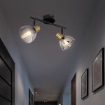 Plafonnier 2 flammes plafonnier rétro noir plafonnier salle à manger avec spots orientables, laiton noir, ... Plafonnier 2 flammes plafonnier rétro noir plafonnier salle à manger avec spots orientables, laiton noir, ...