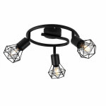 Plafonnier 3 flammes spot rond cage plafonnier design spot spot noir en forme de losange, 3x e14, 23 ... Plafonnier 3 flammes spot rond cage plafonnier design spot spot noir en forme de losange, 3x e14, 23 ...