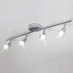 Aqrau - plafonnier 4 spots orientables, luminaire plafonnier led, luminaire pour cuisine salle a manger ...