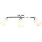 Vidaxl - plafonnier avec abat - jour en verre 3 ampoules e14 blanc cne