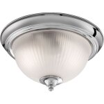 Plafonnier american diner métal argent satiné et verre strié ip44 salle de bain, e14 2x60w diamètre 29cm ... Plafonnier american diner métal argent satiné et verre strié ip44 salle de bain, e14 2x60w diamètre 29cm ...
