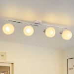 Plafonnier blanc couloir - plafonnier 4 ampoules spot int�rieur abat - jour en verre vintage lampe de ...