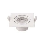 Optonica - plafonnier carré encastrable blanc led 7w cob éclairage 35w - blanc naturel 4500k Optonica - plafonnier carré encastrable blanc led 7w cob éclairage 35w - blanc naturel 4500k